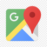 Google maps icon on transparent background PNG