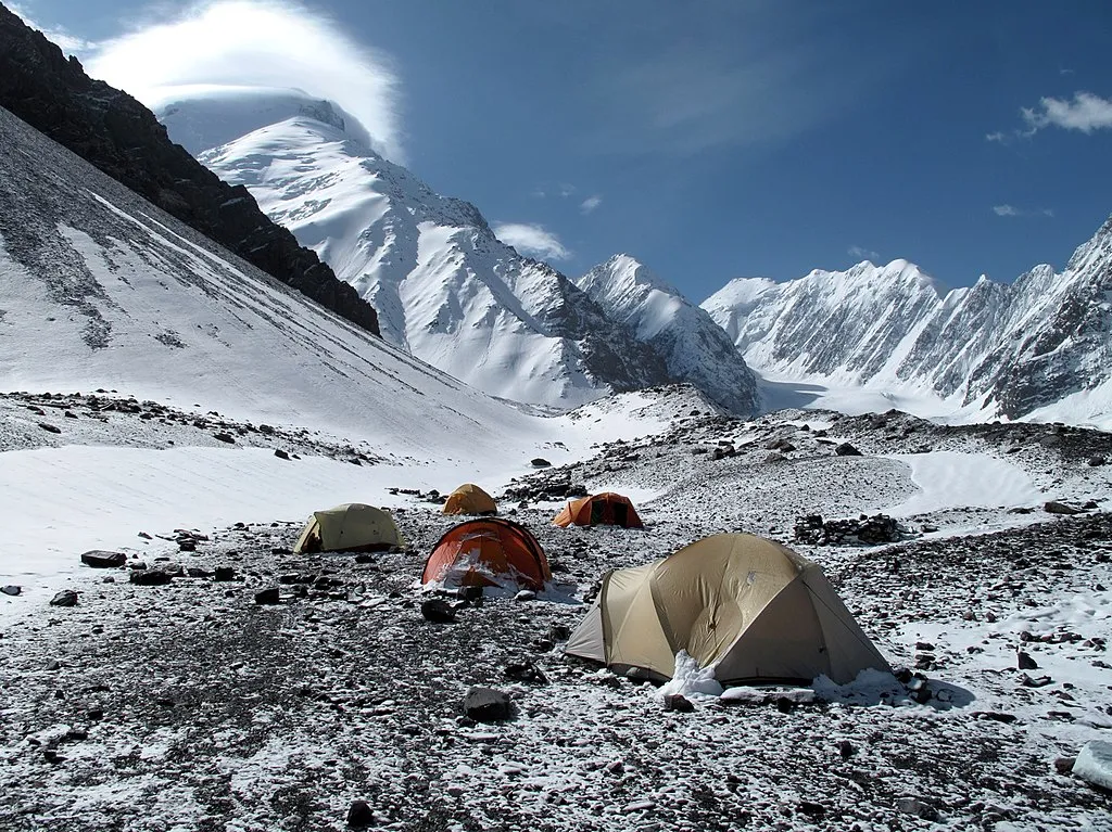 Mount Noshaq seen from the base camp