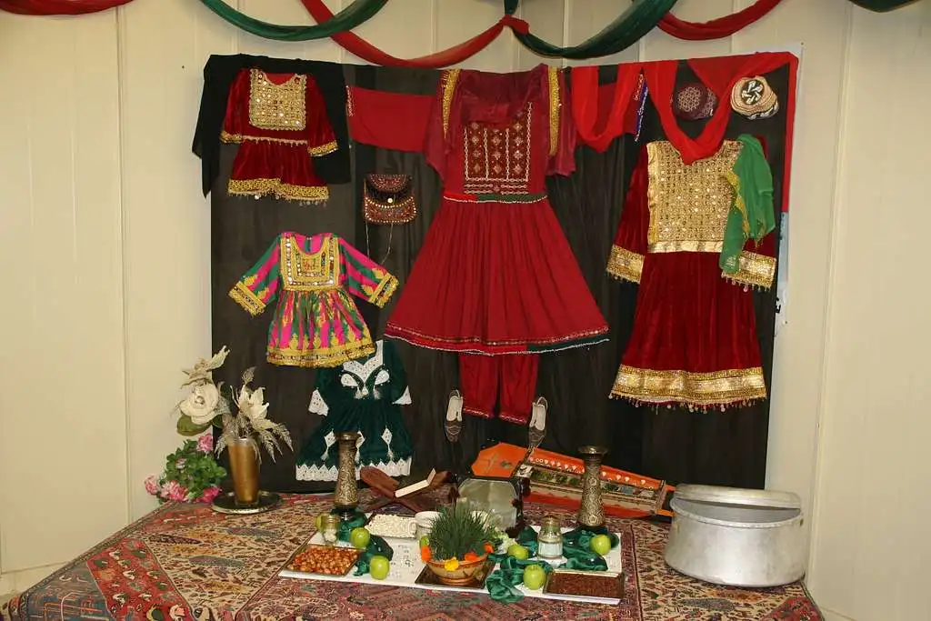 afghan traditional clothing and other ceremonial items
