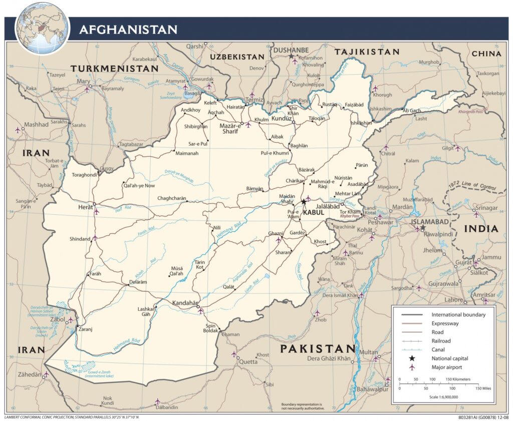 afghanistan map