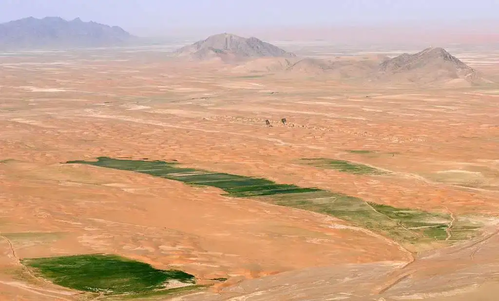 an aerial view of the registan desert afghanistan