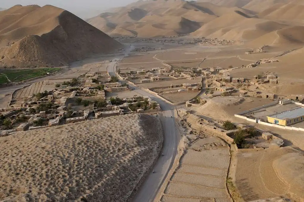 the view of a western afghanistan village from a spanish