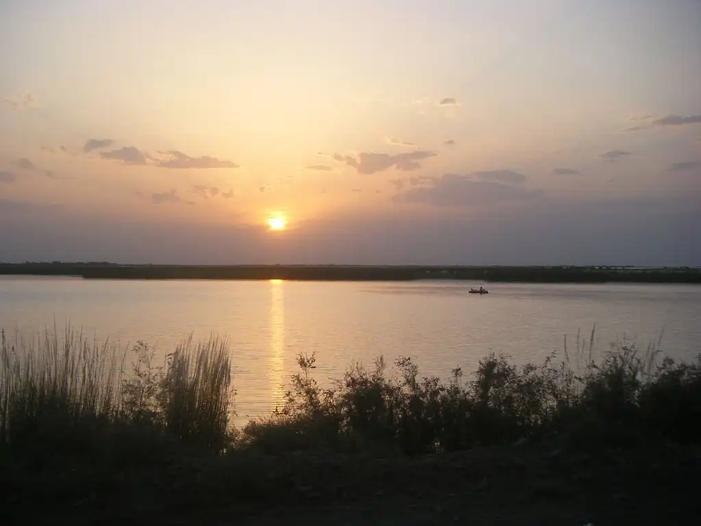 Amu darya sunset