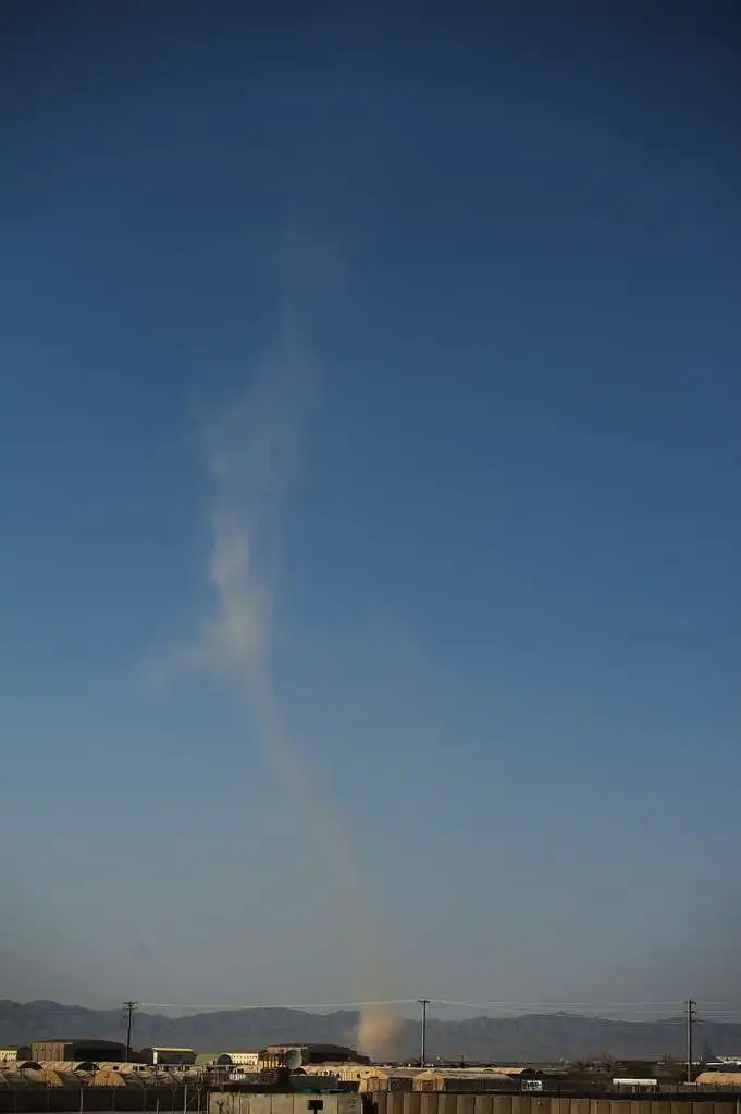 a dust devil forms near shindand