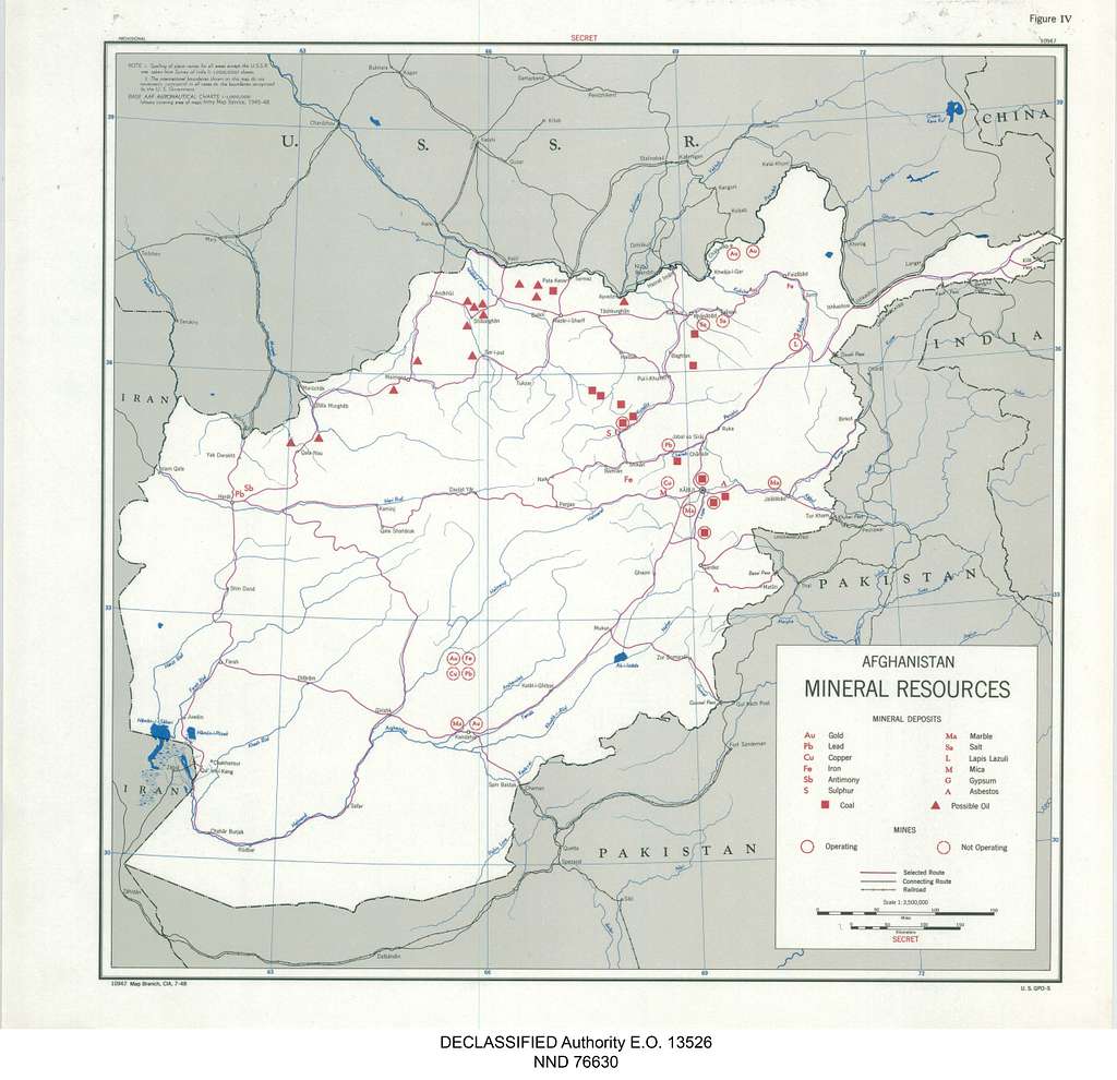 afghanistan mineral resources 1948