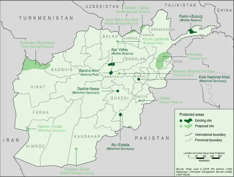 afghanistan protectedareas