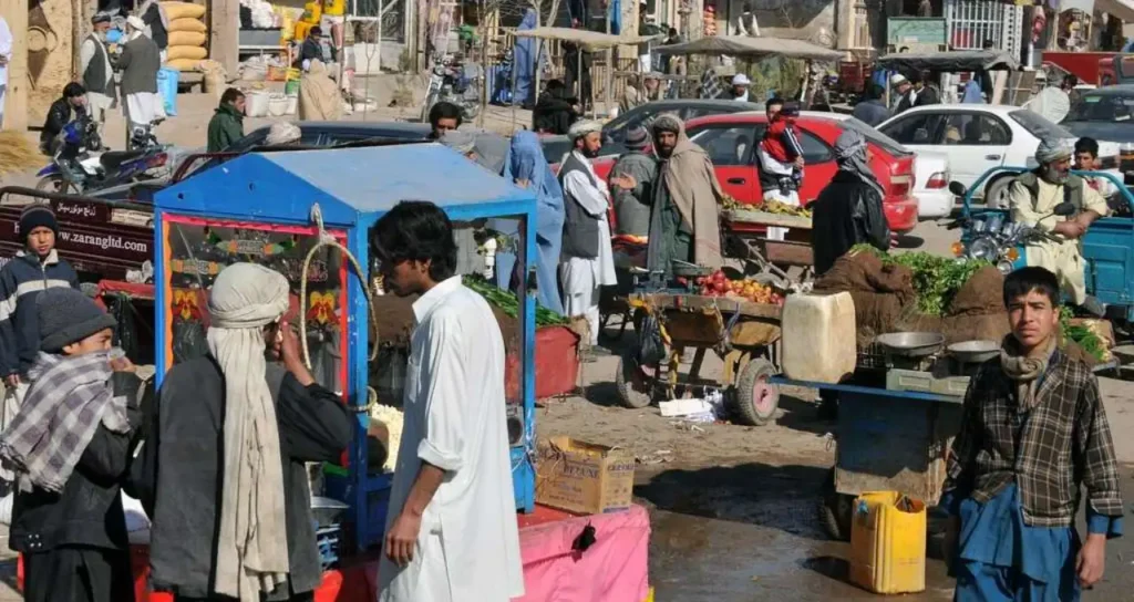 afghans purchase popcorn bottom left on a city street