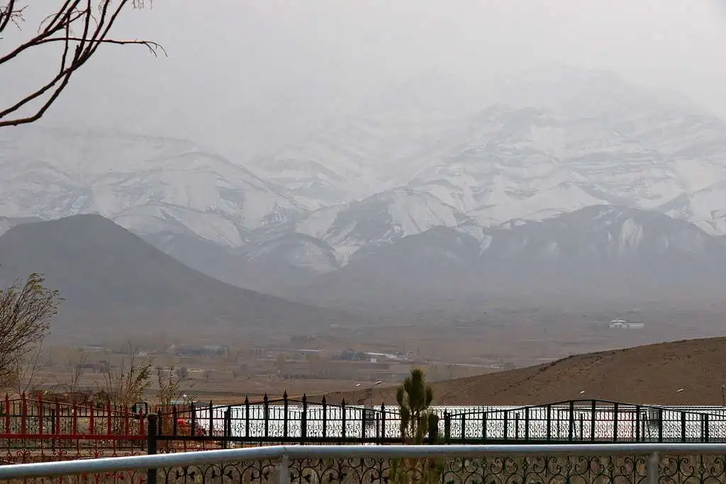 snow covered mountains near gardez paktiya province