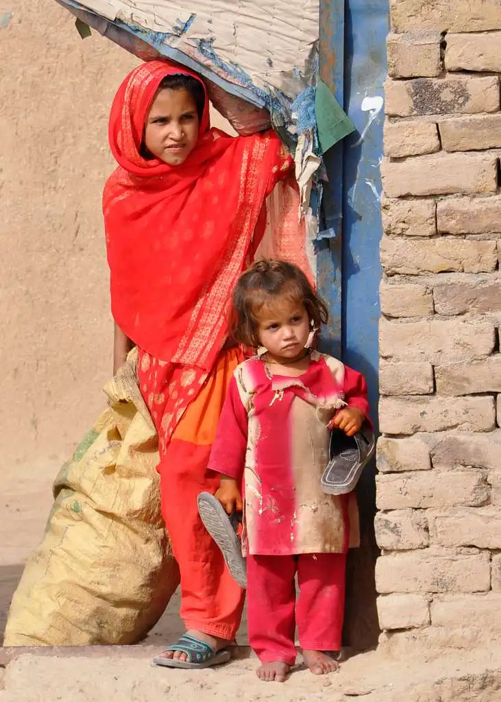 two girls in northern kandahar city
